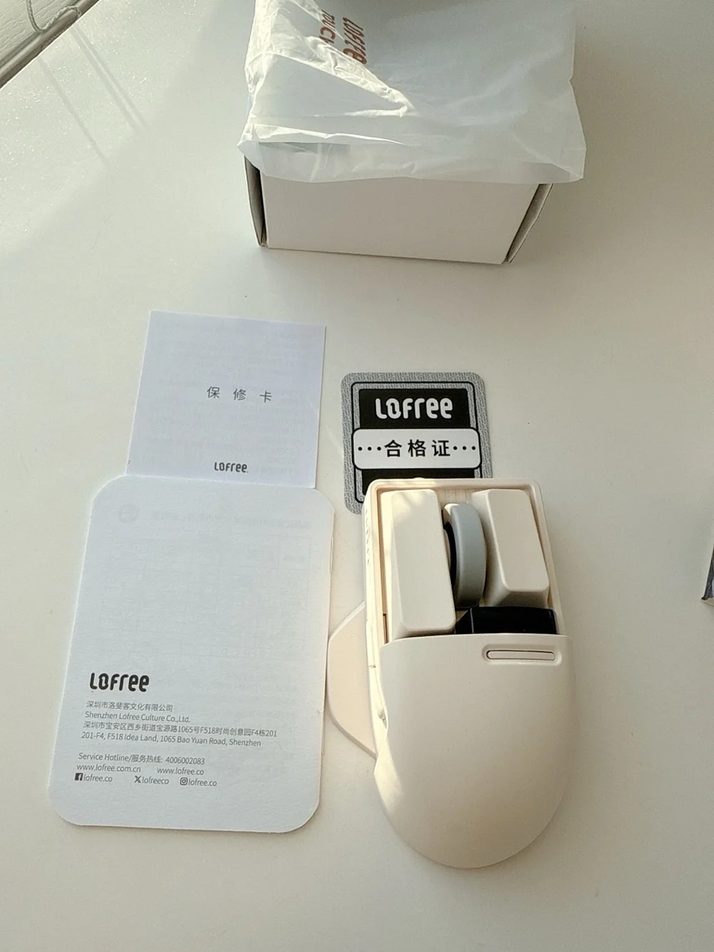 LOFREE Touch Wireless Mouse – OLED Display, Bluetooth/2.4G/USB-C, 4000 DPI, New